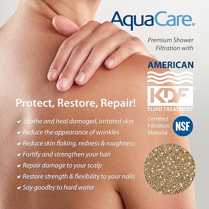 AquaCare High Pressure 6-way Dual Shower Head Combo with Built-in Filter & Power Wash - Clean Tub, Tile & Pets. Remove Chlorine, Lead & Toxins from Water to Protect Skin, Hair, & Nails. Matte Black