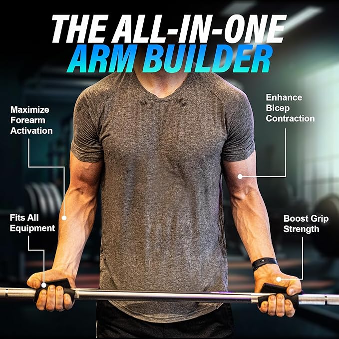 Vikingstrength Grip strength trainer Thick Grip - Combines Hand Exerciser Squeeze with Thick Grip, New Ultimate Forearm Strengthener, Patented Design, Enhances Grip Strength & Endurance, Fits All Bars, Barbells, & Dumbbells-FlexoryFit