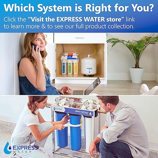 Express Water ROC001ALK pH UV Countertop Reverse Osmosis Water Filter 6 Stage RO System with UV Purifier and pH Remineralization