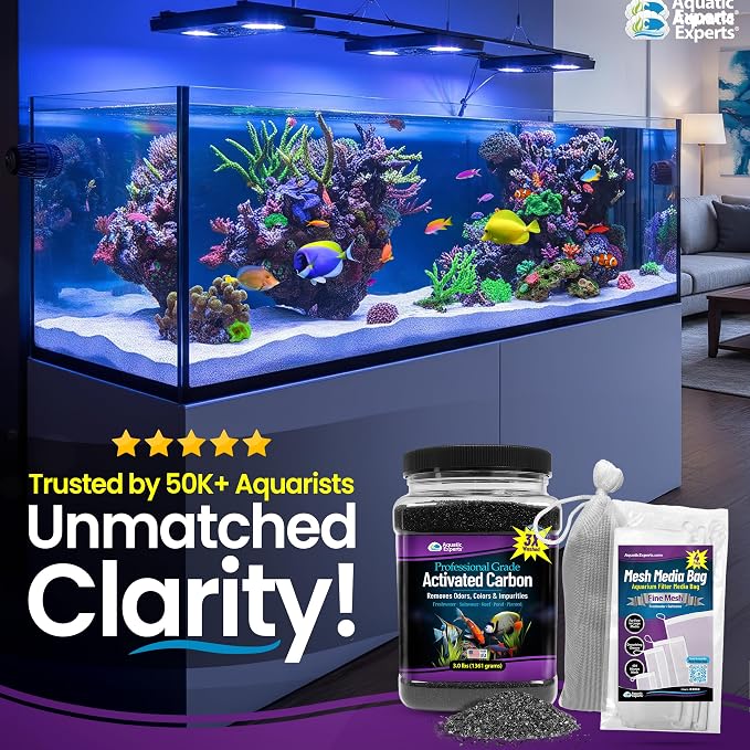 Premium Activated Carbon for Aquariums – 3 lbs Bulk Granulated Charcoal + Four - Image 8