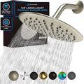 SparkPod 9.5 Inch Large Rain Shower Head - Luxury Rainfall Shower Head - High Pressure Showerhead, Full Body Coverage with Anti-Clog Silicone Nozzles -No Hassle, Easy Install (1/2 NPT, Brushed Nickel)