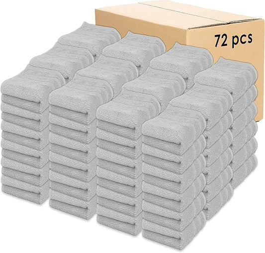 Kaufman - Premium Hand Towels Set for Bathroom, Spa, Gym, and Face Towel 100% Cotton Ring Spun, Ultra Soft Feel and Highly Absorbent Towels (Light Gray, 72-PK)-FlexoryFit