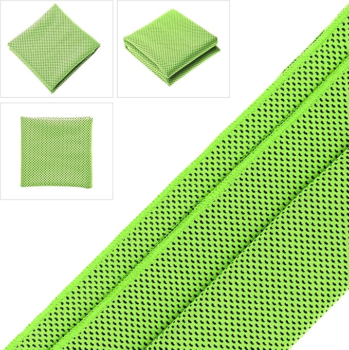 Biange Cooling Towel (Pack of 20, 40"x12") with Pouches for Sports, Workout, Fitness, Gym, Yoga, Golf, Pilates, Travel, Camping & More-FlexoryFit
