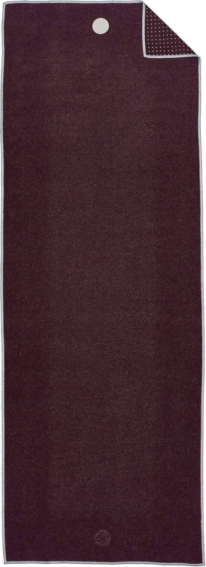 Manduka Yogitoes Yoga Towel – Rubber Grip Dots Non-Slip Bottom, Quick Dry Fitness Towel for Hot Yoga, Pilates, Exercise-FlexoryFit