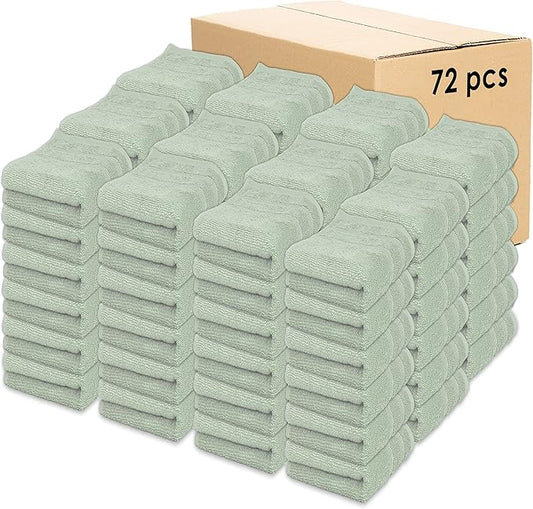 Kaufman - Premium Hand Towels Set for Bathroom, Spa, Gym, and Face Towel 100% Cotton Ring Spun, Ultra Soft Feel and Highly Absorbent Towels (SAGE Green, 72-PK)-FlexoryFit