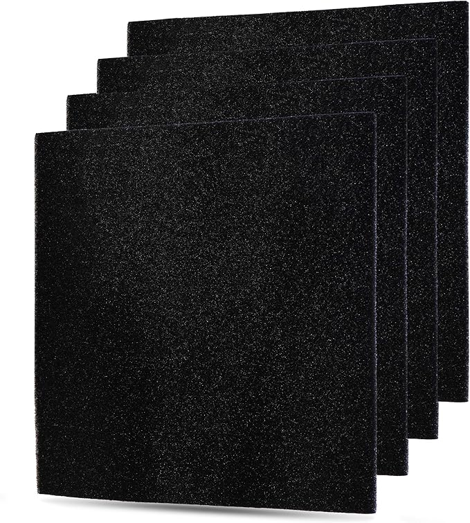 Flintar MD1-0023 Activated Carbon Replacement Filters, Compatible with Vornado Air Cleaner Purifier Model AC300, AC350, AC500, and AC550, 4-Pack
