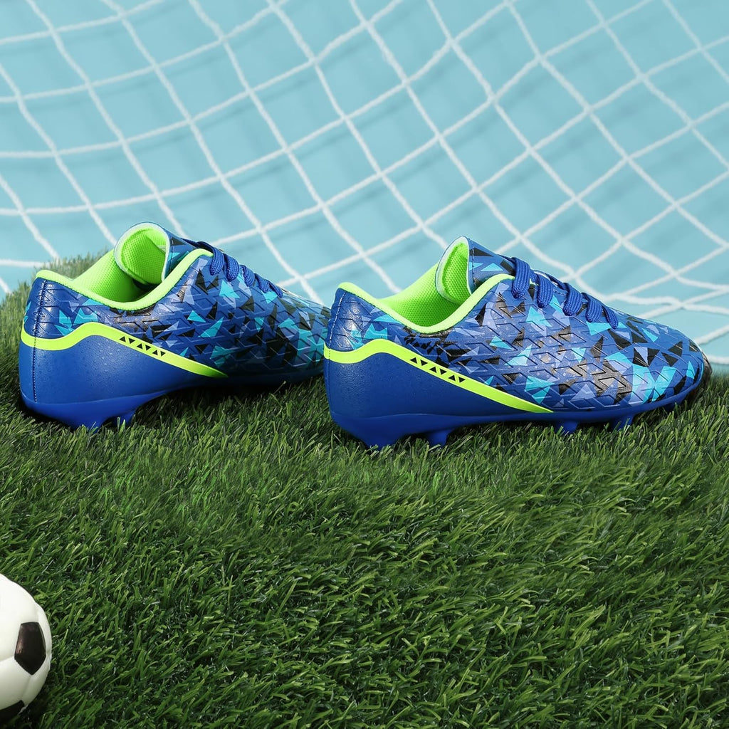 DREAM PAIRS Boys Girls Soccer Cleats Youth Firm Groud Athletic Outdoor Trainning Football Shoes for Little/Big Kid