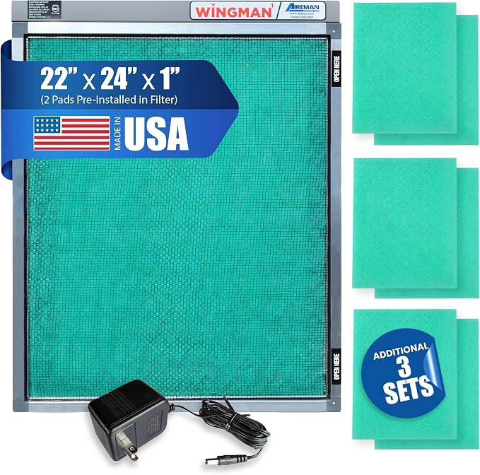 22x24x1 Polarized Media Electronic Air Filter by WINGMAN1