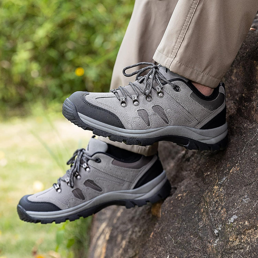 CC-Los Men's Waterproof Hiking Shoes Outdoor Comfortable Trekking Shoe Lightweight Working Sneaker