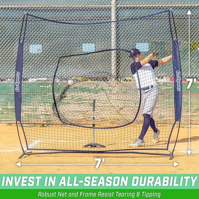 GoSportsGoSports Team Tone 7' x 7' Baseball & Softball Practice Hitting & Pitching Nets in Team Colors