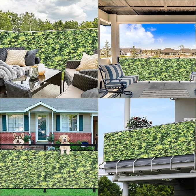 Privacy Fence 2' x 32.8' Heavy Duty 165 GSM HDPE Patio Privacy Screens - Image 7