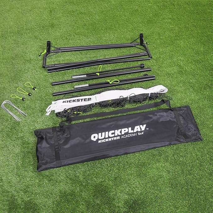 QUICKPLAY Kickster Soccer Goal Range – Ultra Portable | Quick and Easy Set Up | Includes Net and Carry Bag | Available in 7 Sizes | Backyard Soccer Net for Kids & Adults [Single Goal]