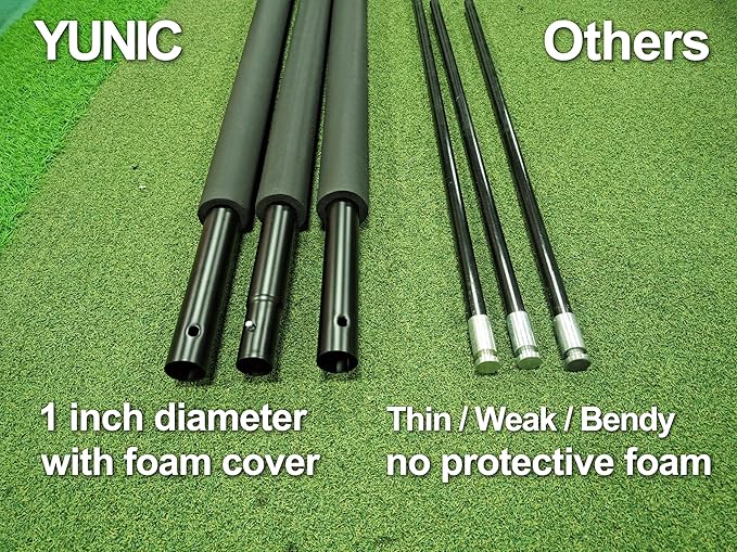 YUNIC Golf Driving Cage with Metal Frame - Choose Standard Hitting Target or Simulator Impact Screen