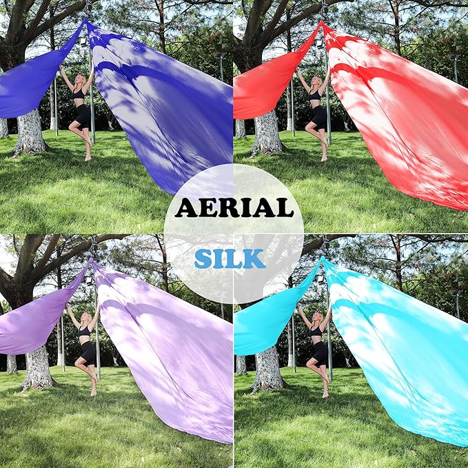 Aerial Silks 11 Yards Aerial Silks For Home Aerial Yoga Swing Aerial Yoga Hammock Swing Aerial Silk For Gymnastics-FlexoryFit