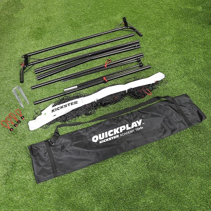 QUICKPLAY Kickster Soccer Goal Range – Ultra Portable | Quick and Easy Set Up | Includes Net and Carry Bag | Available in 7 Sizes | Backyard Soccer Net for Kids & Adults [Single Goal]