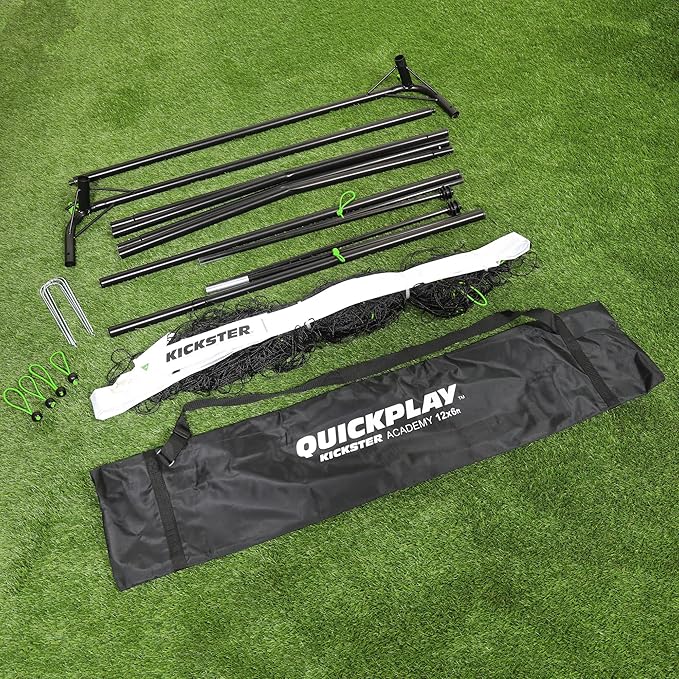 QUICKPLAY Kickster Soccer Goal Range – Ultra Portable | Quick and Easy Set Up | Includes Net and Carry Bag | Available in 7 Sizes | Backyard Soccer Net for Kids & Adults [Single Goal]